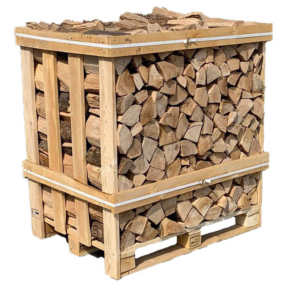 Bois de chauffage en frêne séché au four - Caisse de 1,17m3
